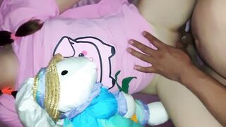 Oh, oh! Dad, not my little ass! I'm staying home to take care of my stepdaughter at night 'coz my wife goes to work!