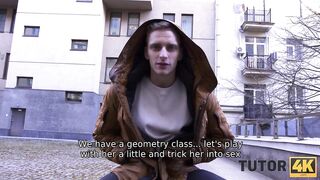 TUTOR4K. Debtors stepmom suggests the dude to bang her instead of cash