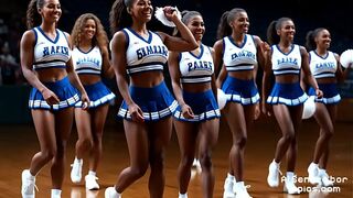 Hot Ai Generated Teen Cheerleader Flawless body Realistic Animated