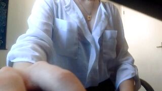 Fingering cunt and licking the fingers nasty secretary masturbation during the time that should be working