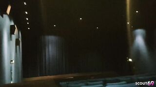 2 German Superlatively good Ally Teens Give Risky Oral-job at Cinema and Gulp