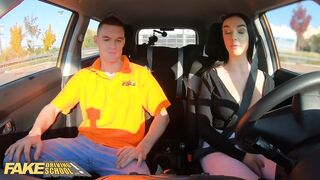 Fake Driving School Instructor Cheats with Sexy Student Lady Gang