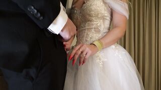 BIMBO BRIDE Gets BANGED By SPOUSE On WEDDING NIGHT *GETS OVERSPREAD IN CUM*