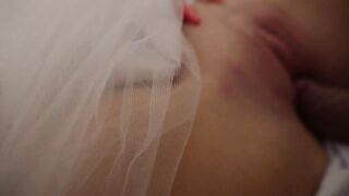 BIMBO BRIDE Gets BANGED By SPOUSE On WEDDING NIGHT *GETS OVERSPREAD IN CUM*