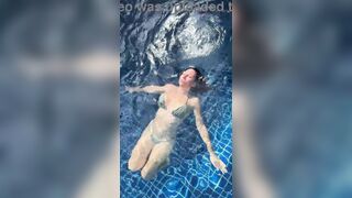 Soaked HAWT mother I'd like to fuck teases a stranger by the pool: that guy BANGS the DOXY hard and COVERS her FACE and THROAT with CUM!