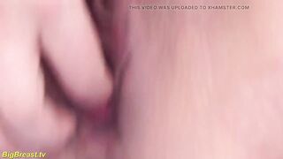 Extraordinary monster boob teen Tiffany treasures playing with a lengthy glass sex-toy