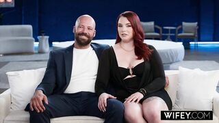 WIFEY Marvelous Curvy Redheaded Hotwife Red Rose Gets Stretched Out By BBC For Hubby