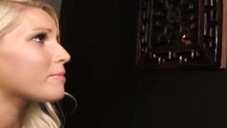 Hot Blond Gives Outstanding Glorhole Head