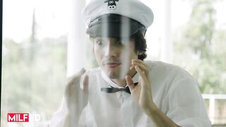 MILFED - Milk Stud Ricky Spanish Pounds Paris The Muse's Snatch Until That guy Cums All Over The Floor