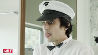 MILFED - Milk Stud Ricky Spanish Pounds Paris The Muse's Snatch Until That guy Cums All Over The Floor