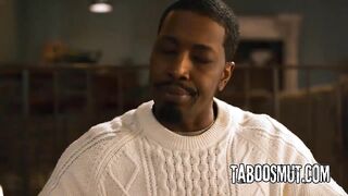 Lustful Wife Getting Banged By Ebony Spouse And His Boss On The Diner Table