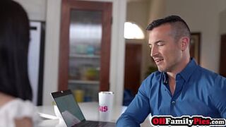 Sexy stepsis drank large weenie and excited playgirl enjoyed coarse sex