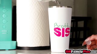 Sexy stepsis drank large weenie and excited playgirl enjoyed coarse sex