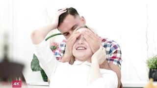 Trio with DP for a concupiscent golden-haired