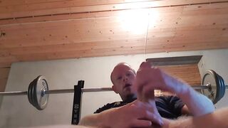 Sucking my own rod during a workout