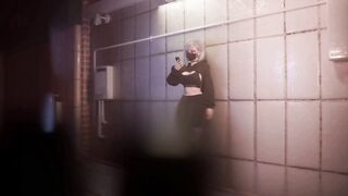 Title: Rude Street Texts on Phone Whilst Riding Penis - Bored Sex