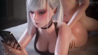 Title: Rude Street Texts on Phone Whilst Riding Penis - Bored Sex