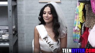 Teen bride to be screwed hard for shoplifting