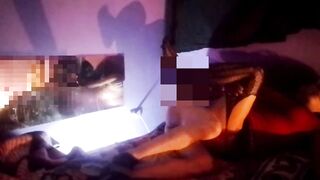 T-girl gets banged by her relative at night