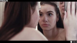 eighteen Years Old Bratty Beauty Used by Mature Handyman in Elevator - Freeze Time Stop Fetish Trailer