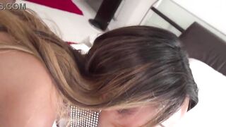 Cute ebony college angel gets banged in the butthole for the 1st time