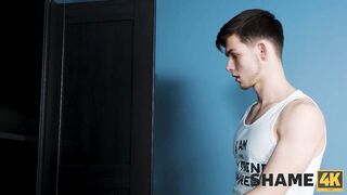 SHAME4K. chap finds sex-toy in the closet of old ally of his stepmother and screws her