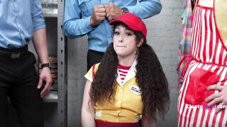Old Studs Use Shoplifting Cashier After That babe Got Caught Stealing
