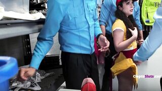 Old Studs Use Shoplifting Cashier After That babe Got Caught Stealing