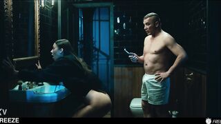 Female Burglar Gets Punished - Hawt Milan Cheek Freeze Banged Frozen in Time Trailer