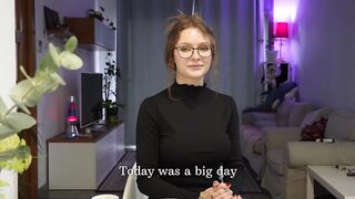 "Did u in my?" stepmom after rubbing against her.