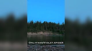 Tattooed brunette hair doxy goes slim dipping