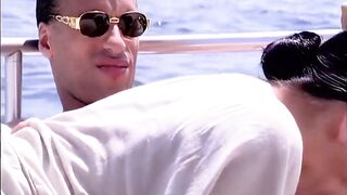 Youthful Brunette hair Takes Large Weenie of the Sheikh on the Boat