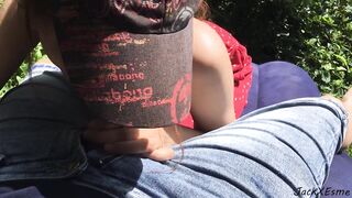 Oral-job from a sexy student in nature (movie two)