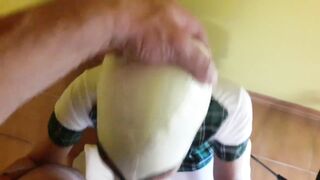 Laura on Heels amateur 2021. Movie of coarse deepthroat and facial POV