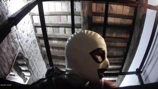 Laura on Heels amateur 2021 bound up on a daybed, deepthroat and oral sex creampie