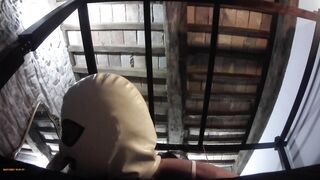 Laura on Heels amateur 2021 bound up on a daybed, deepthroat and oral sex creampie