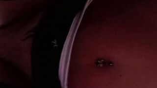 One more movie playing with cream and a shlong in my throat and vagina with creampie