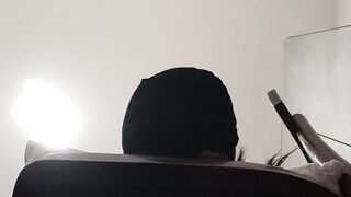 Fastened up, blindfolded and ballgagged mother i'd like to fuck gets screwed in her throat, cunt and butt