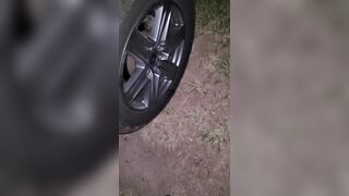 Pissing On Car Tire 《4k》