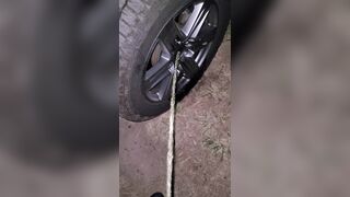 Pissing On Car Tire 《4k》