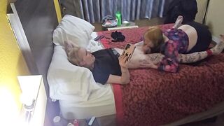Curvy mother I'd like to fuck sucks hawt golden-haired Trans woman