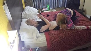 Curvy mother I'd like to fuck sucks hawt golden-haired Trans woman