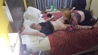Curvy mother I'd like to fuck sucks hawt golden-haired Trans woman