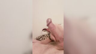 Undressed stroke see me cum over my giant shlong