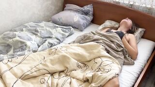 Morning masturbation ended with a fascinating climax