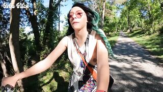 Riding a weenie nude on my bike in public