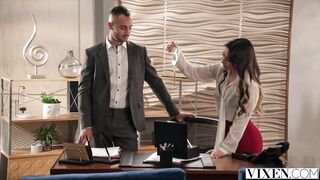 VIXEN Nasty Seductress Aria Lee Devours Coworker's Biggest Wang In Her Boss's Abode