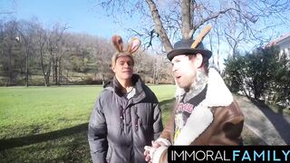 Mia Trejsi Entreats For Double Ramrods In Egg Hunt Cunt Pounding!