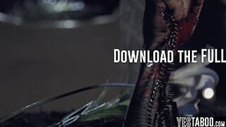 Small redhead hotty got railed in a hardcore foursome with her ghost allies