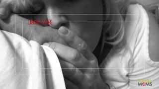 Curvy golden-haired angel enchanting multiple boys at the same time